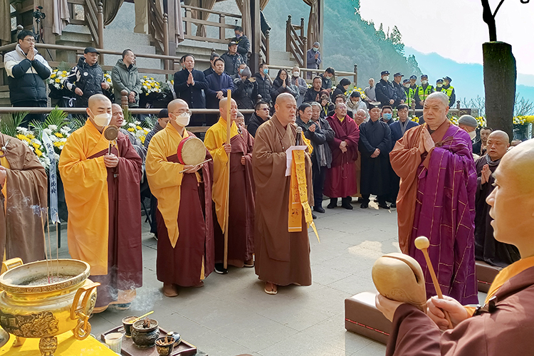 本如大和尚圆寂追思法会在终南山净业寺举行(图4)