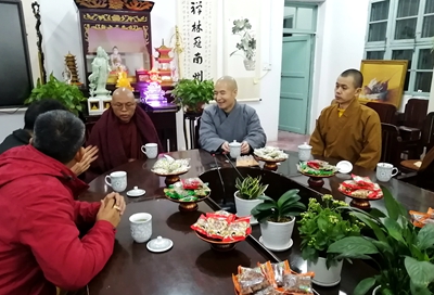 缅甸巴丹达蒂苏达喇苾达僧王一行参访安徽三祖禅寺