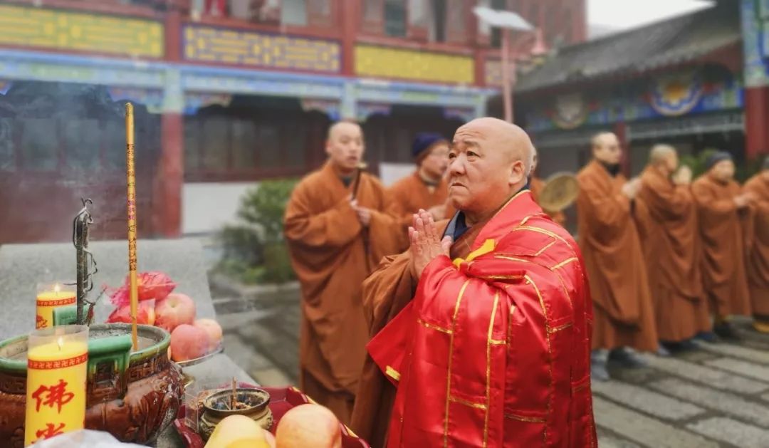 湖北黄梅五祖寺举行昌明老和尚圆寂十二周年纪念法会