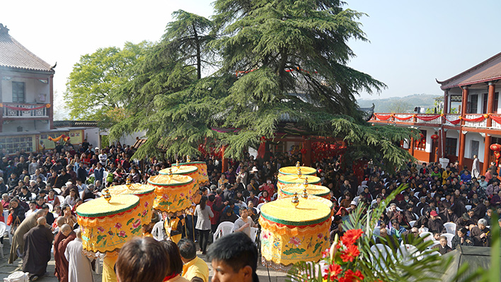 纪念禅宗三祖僧璨大师诞辰1507周年 安徽天柱山三祖禅寺举办禅文化节庙会