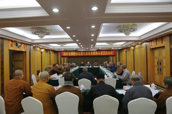 湖南佛教协会第七届常务理事会第三次会议在长沙召开 圣辉大和尚作重要讲话