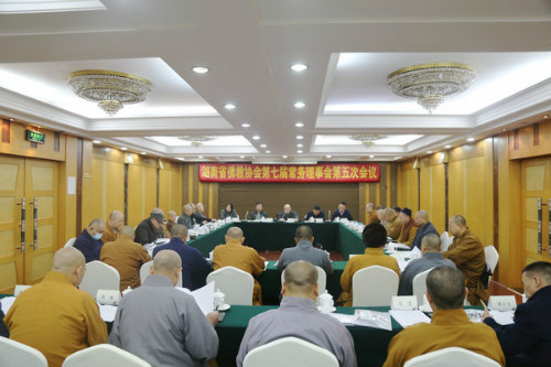 湖南省佛教协会召开第七届常务理事会第五次会议