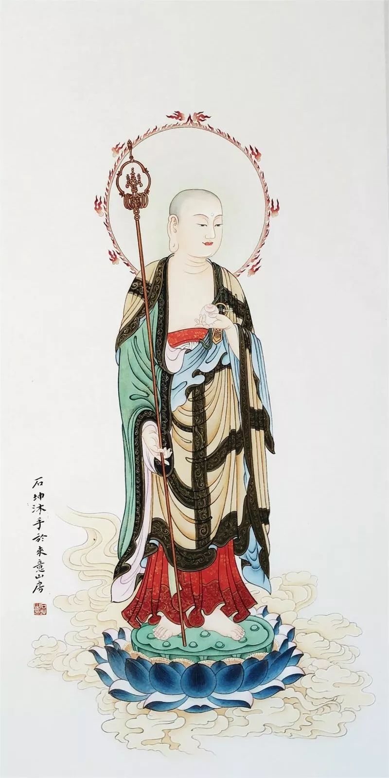书画欣赏 | 千祥云集——艺术家石坤居士的佛画世界（多图）
