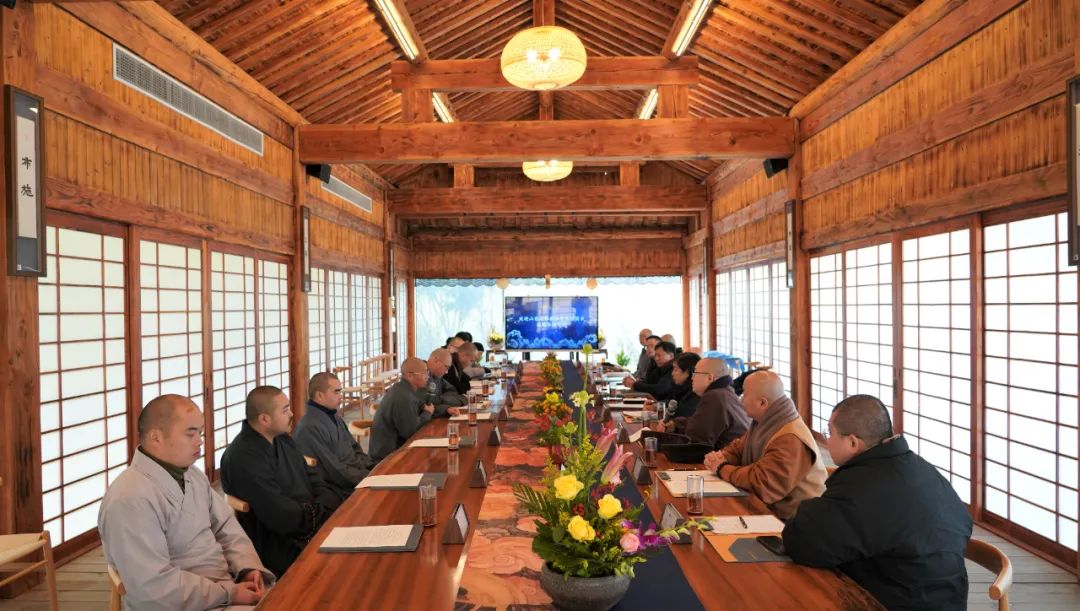 山东省佛教协会、山东湛山佛学院参访团一行到寒山学院交流