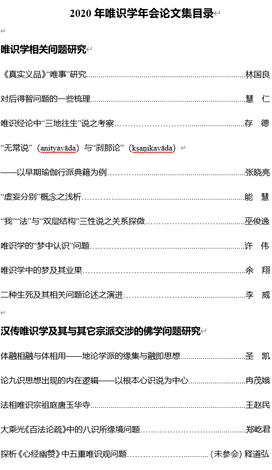 2020第四届东方唯识学研究会年会在峨眉山佛学院隆重开幕