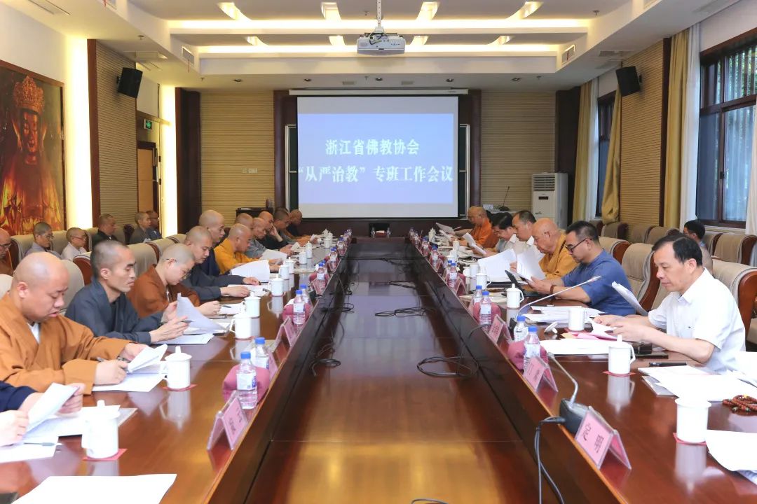 浙江省佛教协会举行“从严治教”专班工作会议
