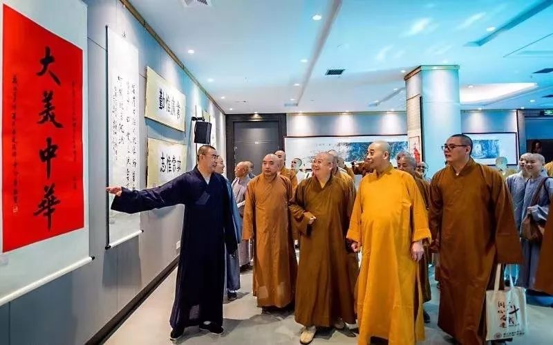 湖北省佛教界庆祝中华人民共和国成立70周年书画作品展在黄梅五祖寺开幕