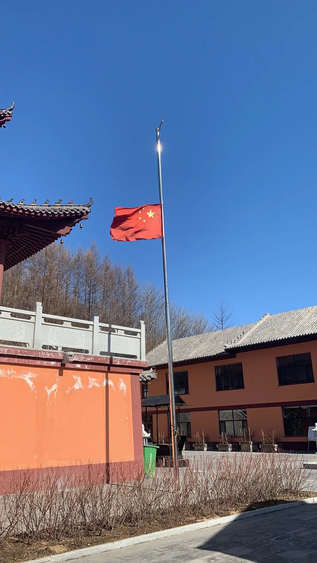 菩萨垂泪 春风含悲|吉林省全省佛教活动场所降半旗志哀