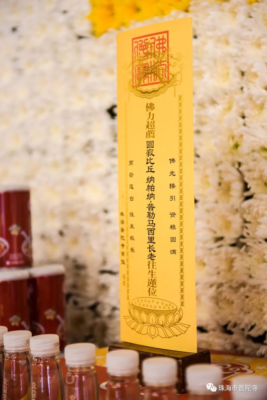 珠海普陀寺举行斯里兰卡罗曼那派僧王纳帕纳·普勒马西里长老追思法会 明生大和尚主法寄哀思