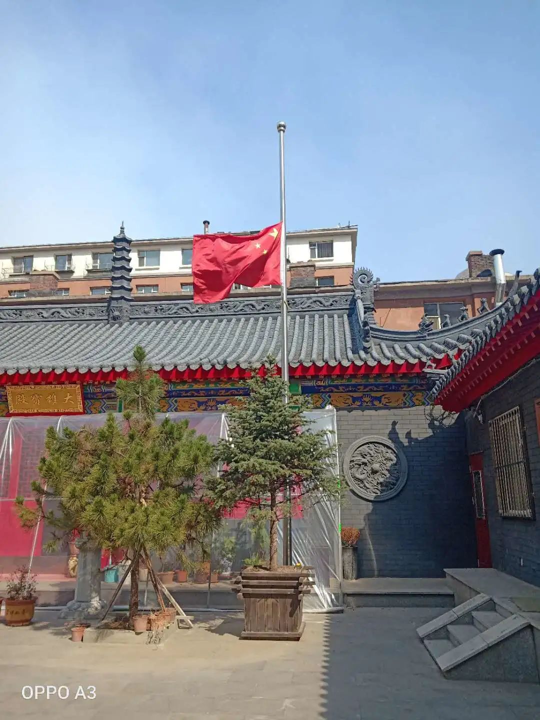 菩萨垂泪 春风含悲|吉林省全省佛教活动场所降半旗志哀