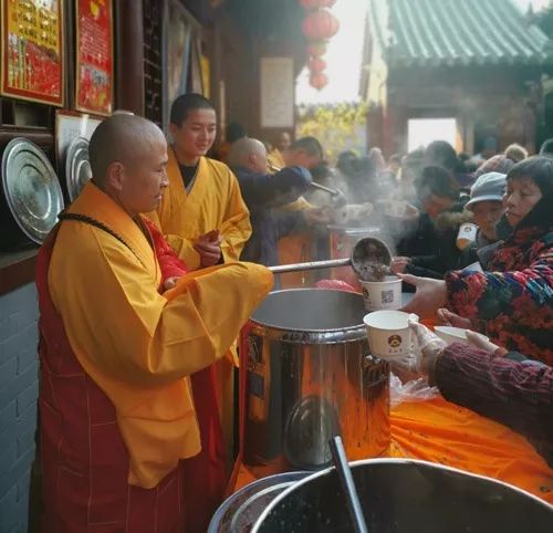 己亥年少林寺广施腊八粥:禅心施福粥,粥香溢全球
