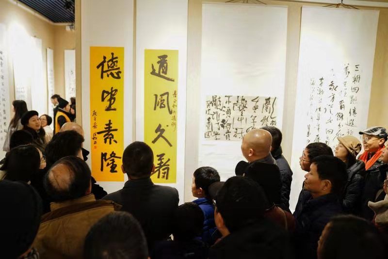 看画展、写春联，文殊院“年味儿”浓
