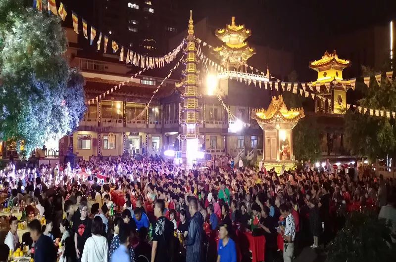 法会现场 | 荐福观音寺举行月光菩萨圣诞拜月道场暨普茶仪式