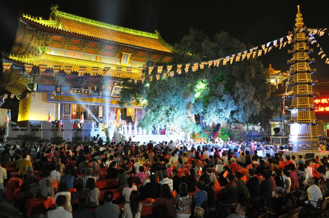 法会现场 | 荐福观音寺举行月光菩萨圣诞拜月道场暨普茶仪式
