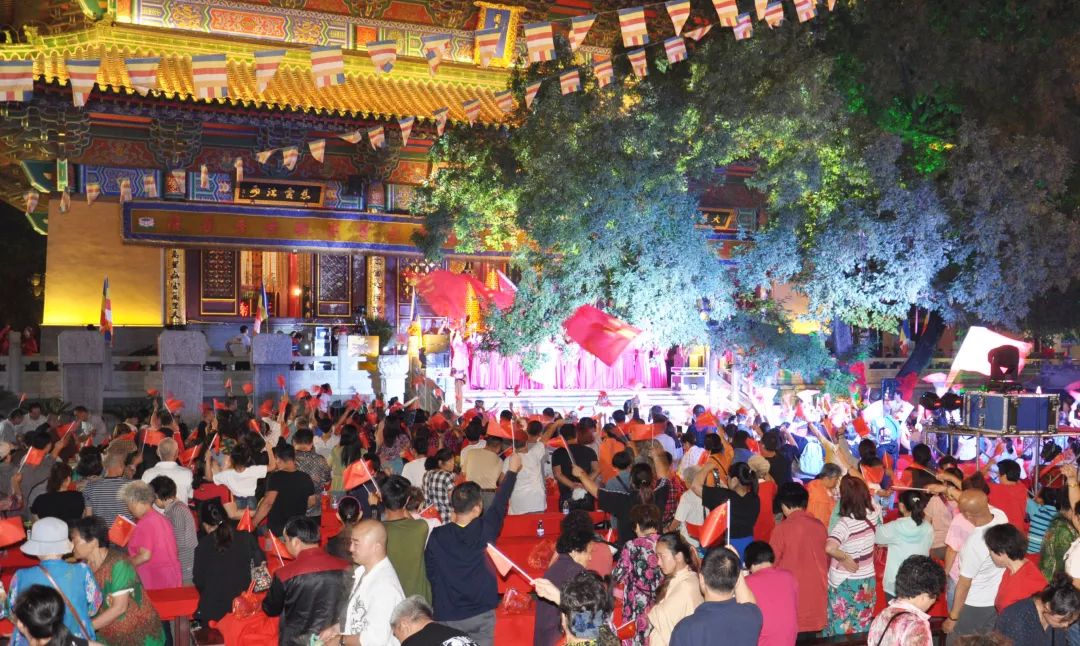 法会现场 | 荐福观音寺举行月光菩萨圣诞拜月道场暨普茶仪式